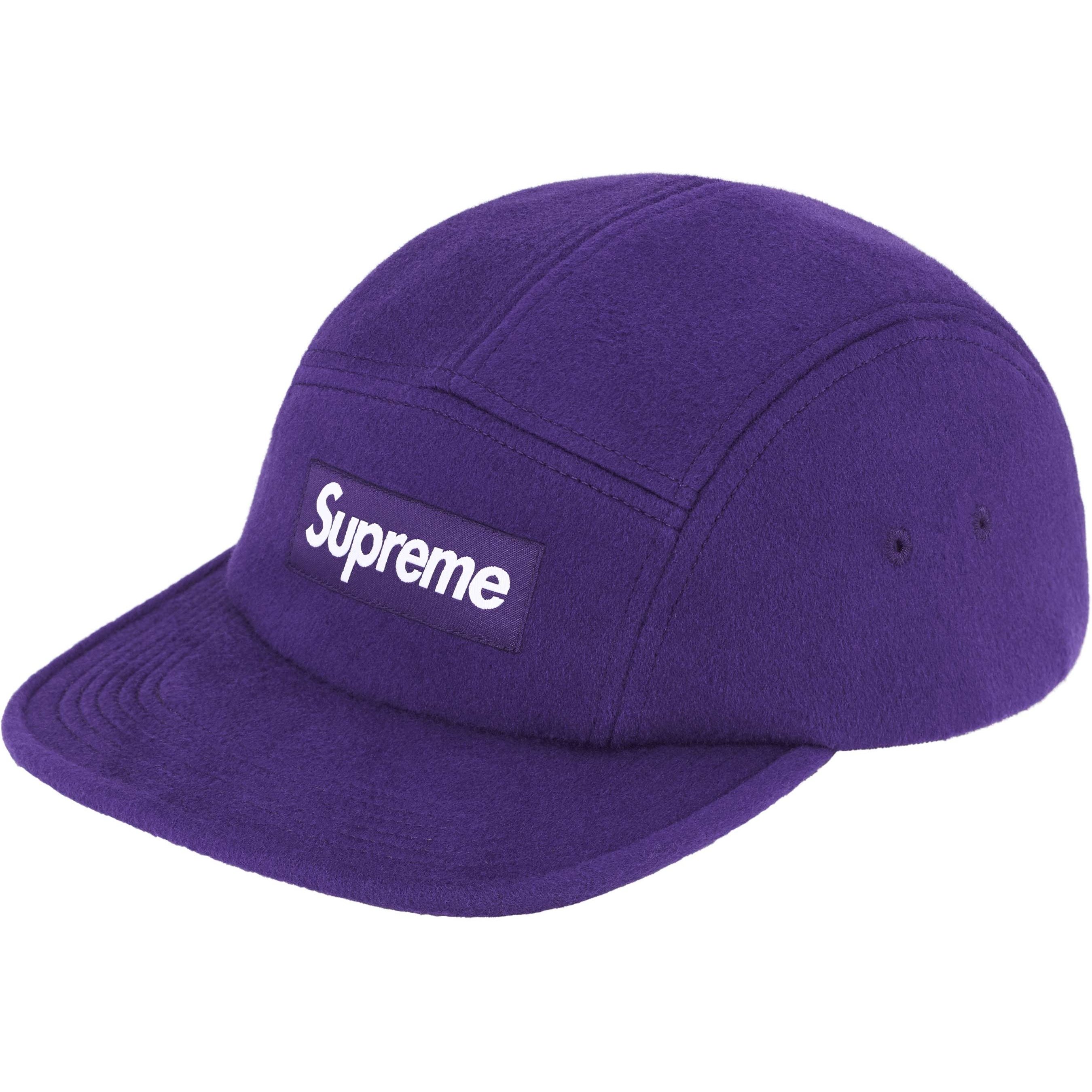 Supreme Wool Camp Cap (FW24) - Purple - $58