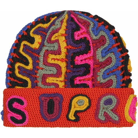 Supreme Yarn Appliqué Beanie - Dark Orange