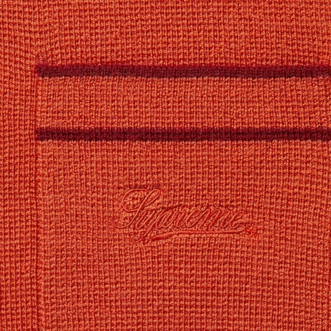 Supreme Zip Up Polo Sweater - Burnt Orange