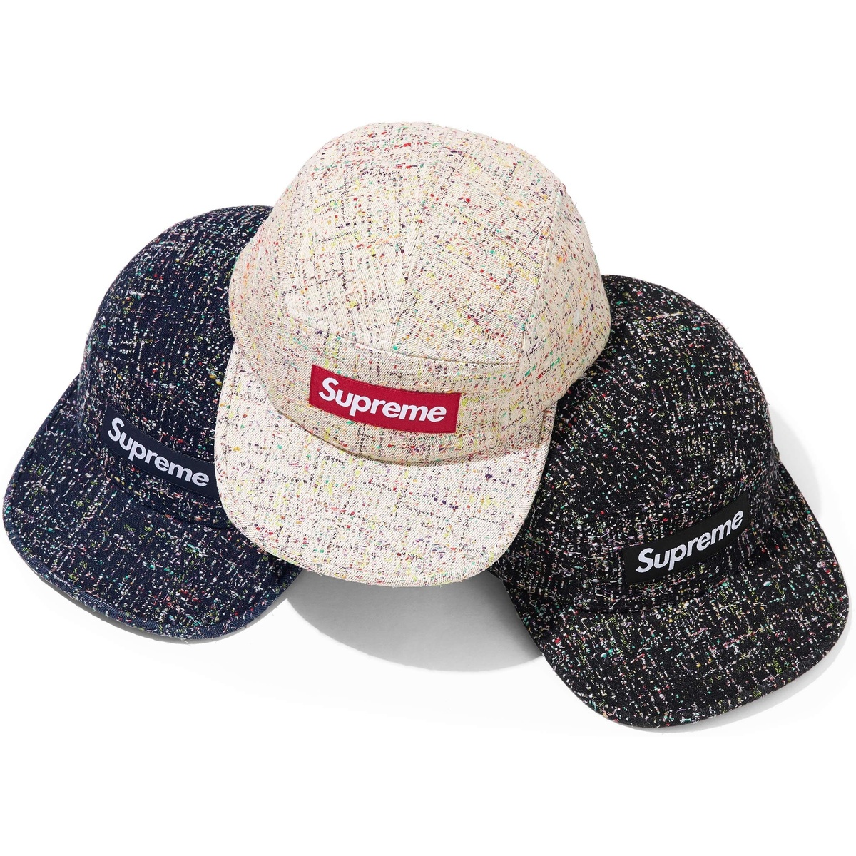 ★新品未使用　supreme Denim Bouclé Cap Black Denim Bouclé Camp Cap - fall/winter 2024 - Supreme