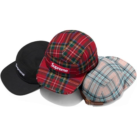 希少品 Supreme Patch Tartan Camp Cap Supreme Snap Button Pocket Camp Cap Black Watch Plaid O/S | eBay