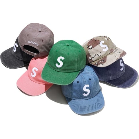 帽子 24AW Pigment S Logo 6-Panel NAVY Supreme Pigment Coated S Logo 6-Panel Cap (SS26) Navy - SS26 - US