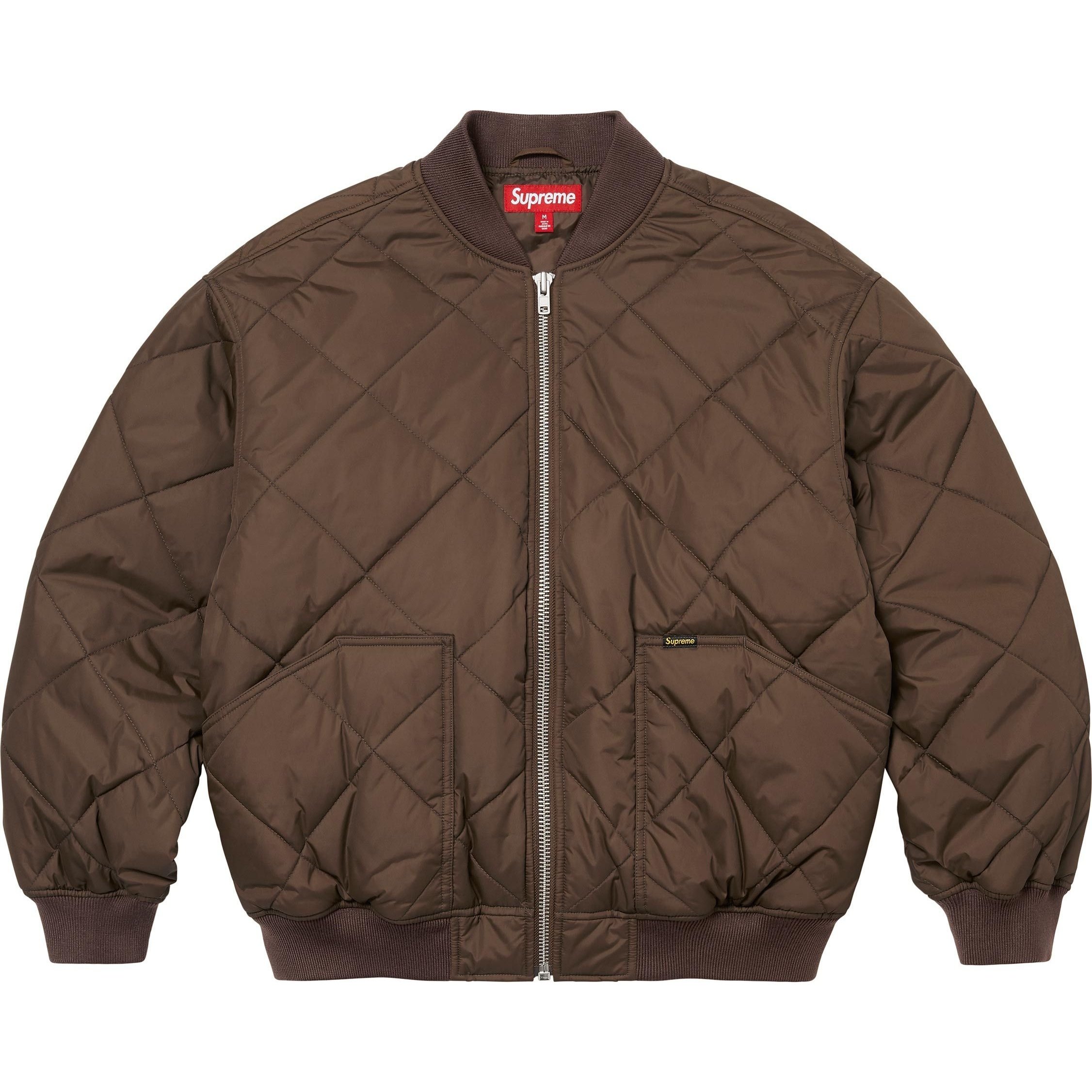 Supreme AOI Quilted Work Jacket (FW24) - Brown - $328