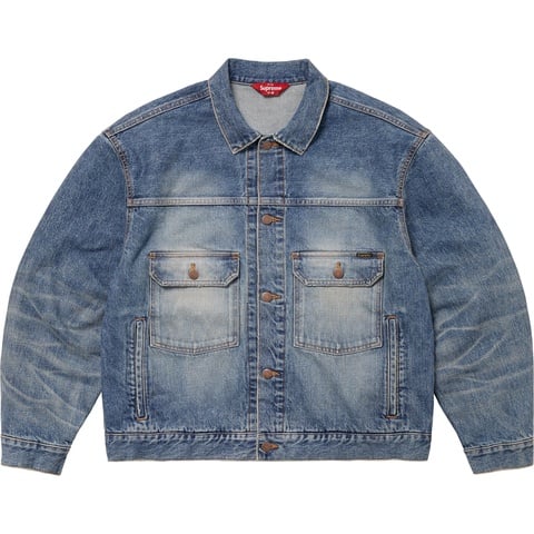 Distressed Selvedge Trucker Jacket - Supreme