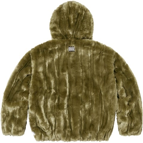 Supreme Faux Fur Hooded Jacket - Olive