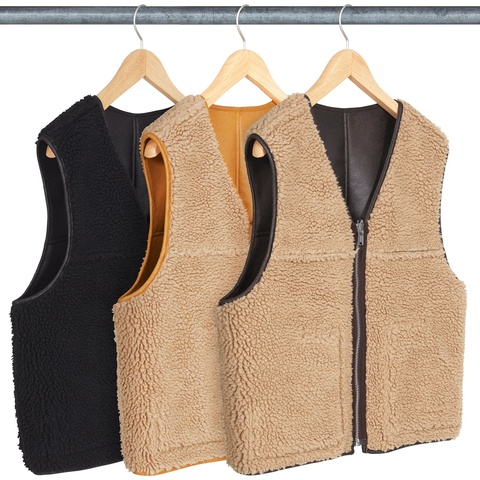 トップス Supreme Faux Shearling Work Vest Fall/Winter 2024 Preview – Supreme