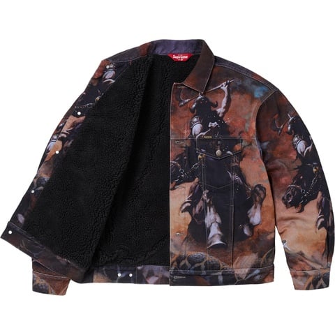 Supreme/Frank Frazetta Faux Shearling Lined Trucker Jacket - Supreme