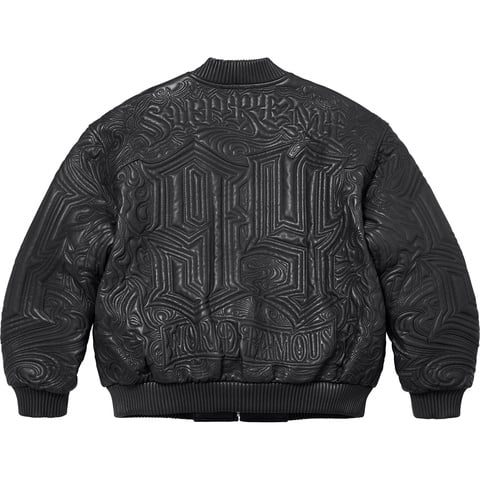 Mister Cartoon Embroidered Leather Jacket - Supreme