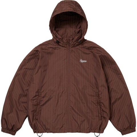 Supreme Reflective Pinstripe Track Jacket - Brown