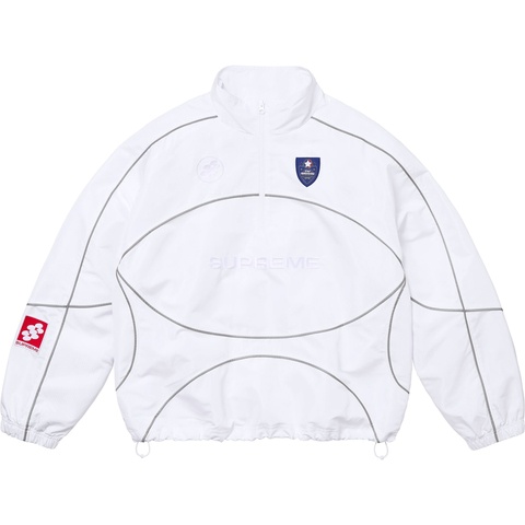 Supreme Reflective Piping Pullover - White