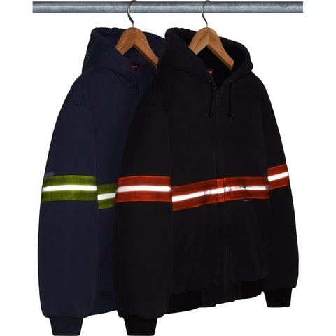 Reflective Stripe Hooded Work Jacket - SupremeCommunity