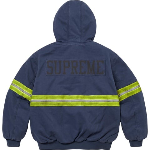Reflective Stripe Hooded Work Jacket - Supreme