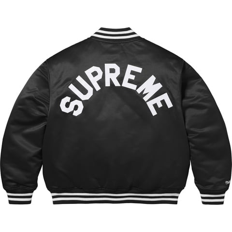 Supreme Supreme®/Mitchell & Ness Satin Varsity Jacket - Black