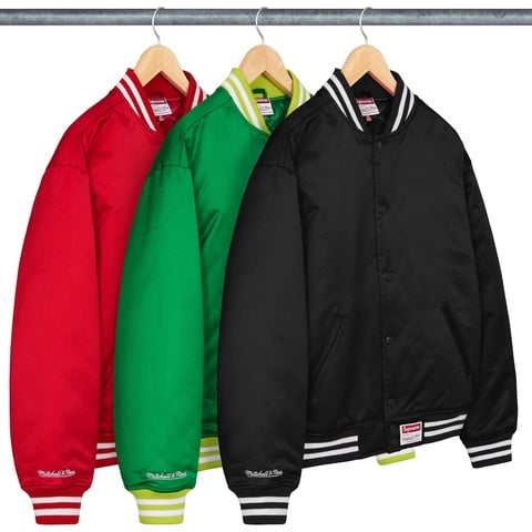 Supreme®/Mitchell & Ness Satin Varsity Jacket - Supreme