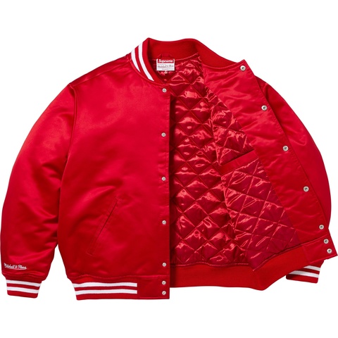 Supreme®/Mitchell & Ness Satin Varsity Jacket - Supreme