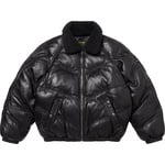 Supreme Supreme Schott Chevron Leather Down Puffer Jacket (FW24) - Black