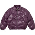 Supreme Supreme Schott Chevron Leather Down Puffer Jacket (FW24) - Purple
