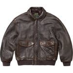 Supreme Supreme Schott Snow White Hand-Painted Leather A2 Jacket (FW24) - Brown