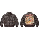 Supreme Supreme Schott Snow White Hand-Painted Leather A2 Jacket (FW24)