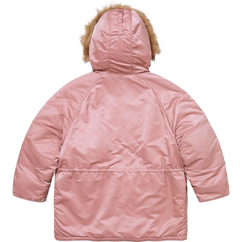 Supreme Washed Flight Satin N-3B Parka - Dusty Pink