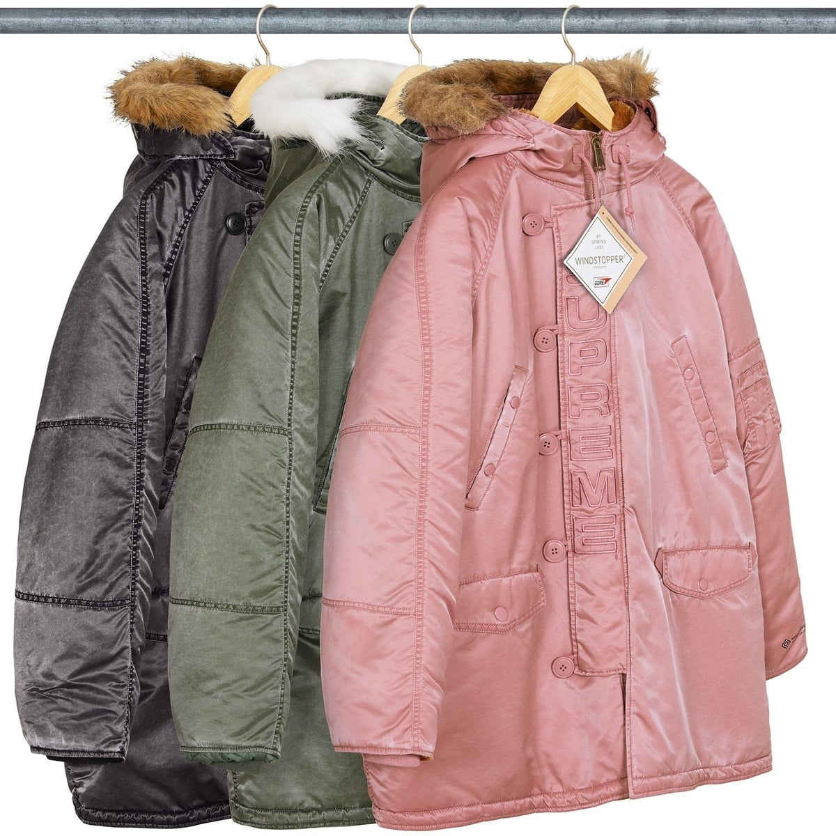 Washed Flight Satin N-3B Parka - SupremeCommunity
