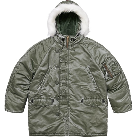 Washed Flight Satin N-3B Parka - fall/winter 2024 - Supreme