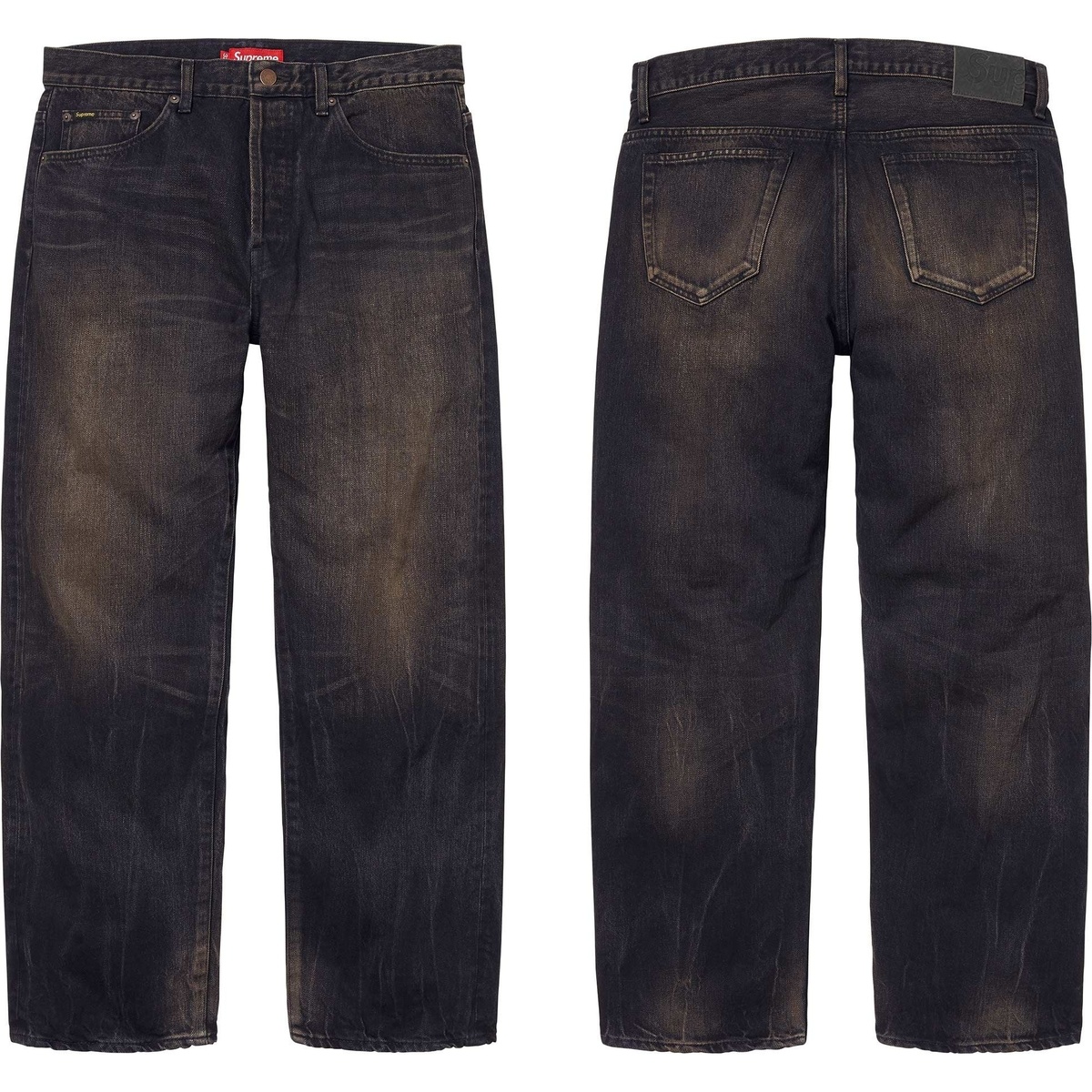 Distressed Loose Fit Selvedge Jean - Supreme