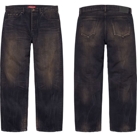 Distressed Loose Fit Selvedge Jean - Supreme