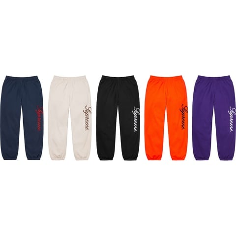 Supreme Embroidered Script Sweatpant - $148.00