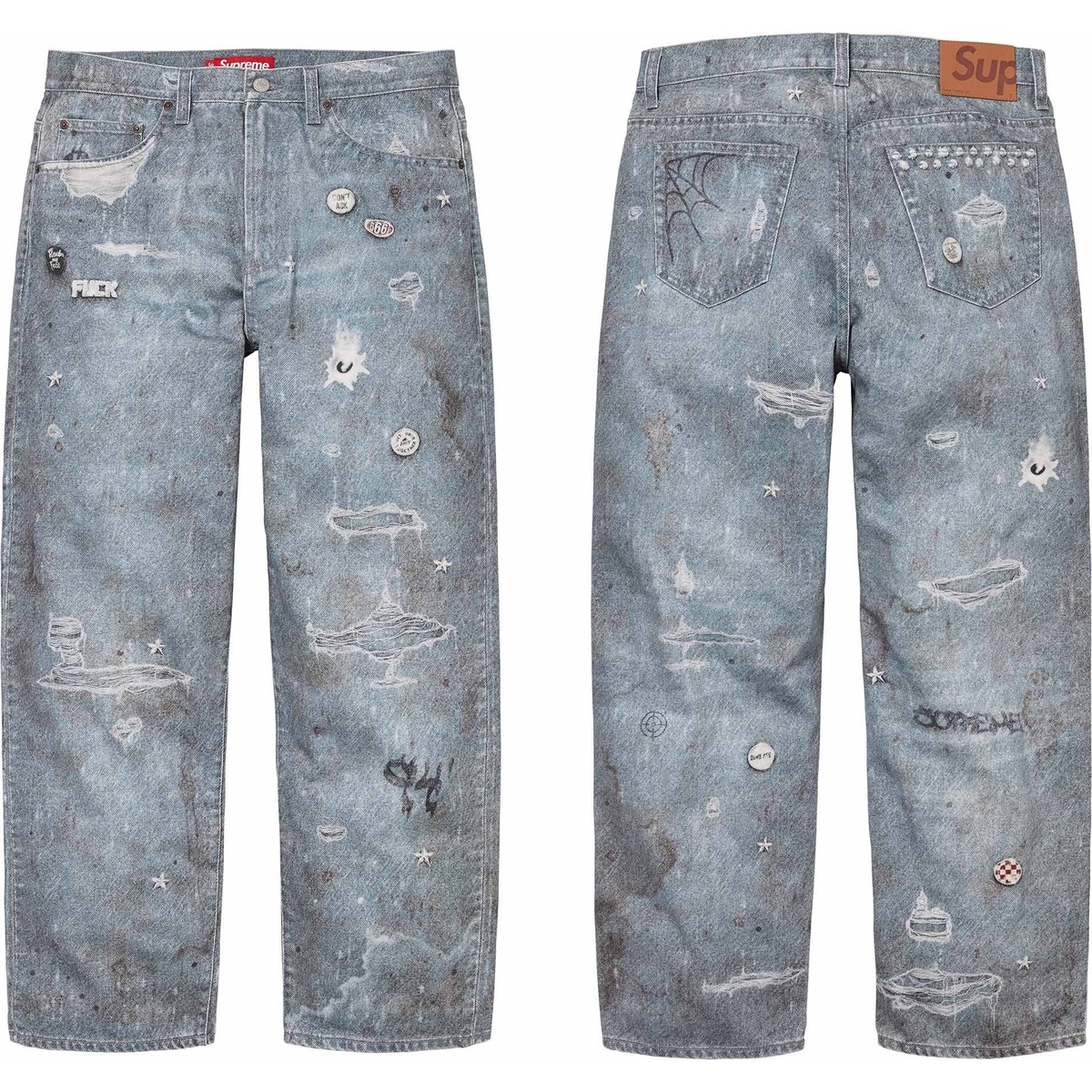 パンツ Supreme HJR Trompe L'oeil Loose Fit Jean HJR Trompe L'oeil Loose Fit Jean - Supreme
