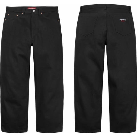 Rigid Baggy Black Selvedge Jean - fall/winter 2024 - Supreme
