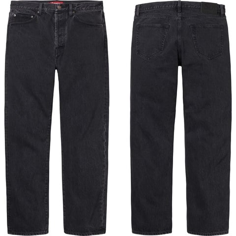 Supreme Stone Washed Black Slim Jean