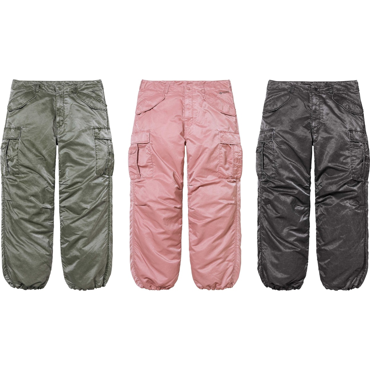 Supreme Cargo Pant ピンクデジカモ 17aw Washed Flight Satin Cargo Pant - fall/winter 2024 - Supreme
