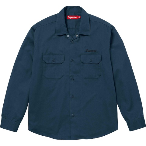 Supreme Snow White Work Shirt - Light Navy