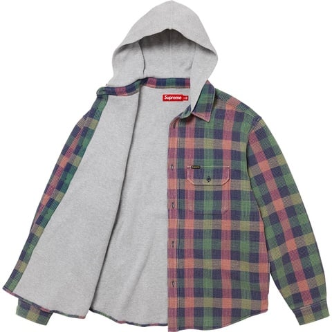 Waffle Plaid Hooded Shirt - fall/winter 2024 - Supreme Waffle Plaid Hooded Shirt - fall/winter 2024 - Supreme