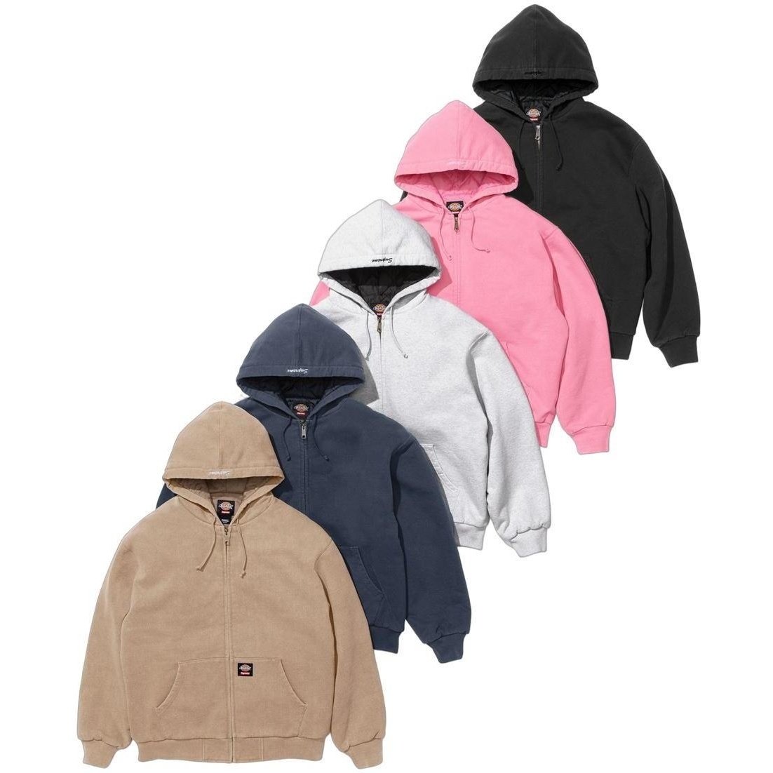 Supreme®/Dickies® Quilted Lined Zip Up Hooded Sweatshirt