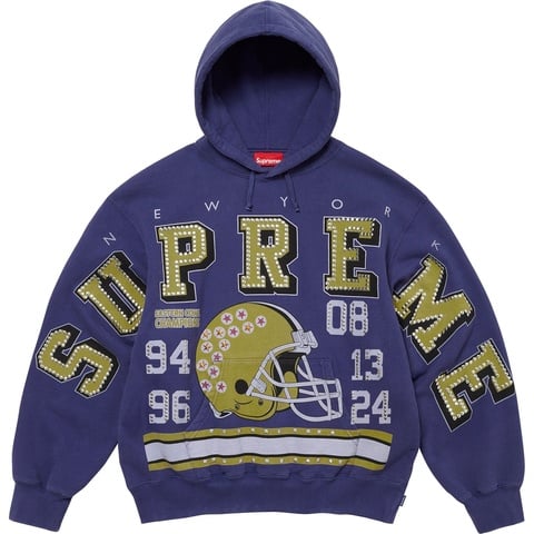 Supreme Champions Studded Hooded Sweatshirt - Dark Royal