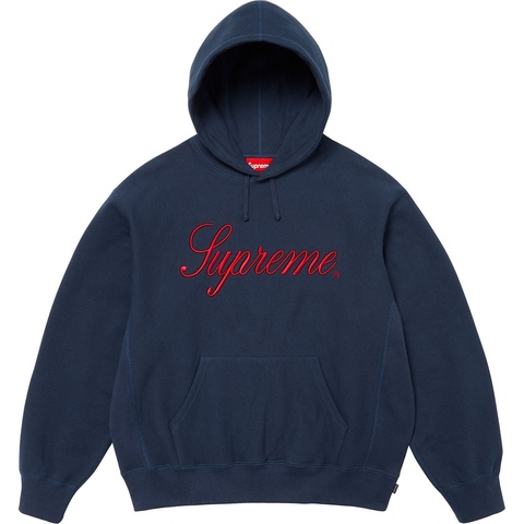 Embroidered Script Hooded Sweatshirt - Supreme