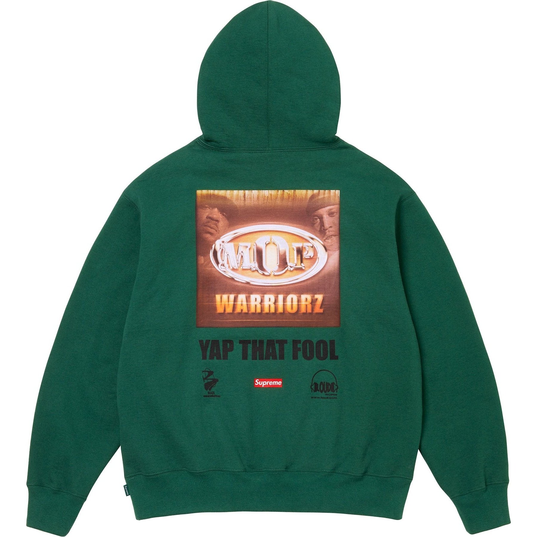 Supreme M.O.P. Hooded Sweatshirt (FW24) - Dark Green - $178