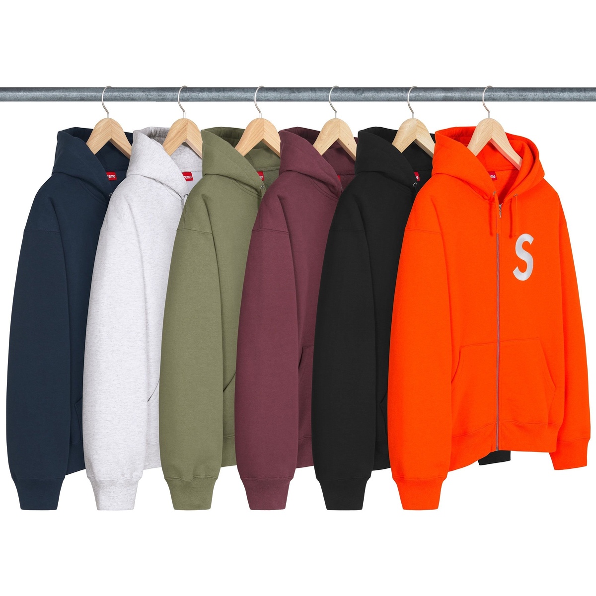 S Logo Zip Up Hooded Sweatshirt - SupremeCommunity