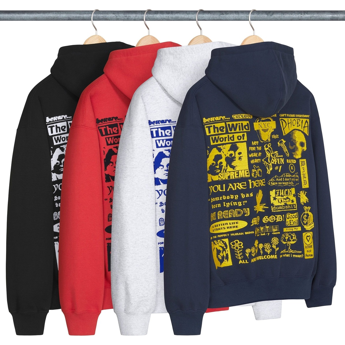 服/ファッション SUPREME Wild Embroidered Hooded Sweatshirt Supreme Wild Embroidered Hooded Sweatshirt Ash Grey Men's - FW24 - US