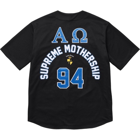 Supreme Alpha Omega Baseball Jersey - Black