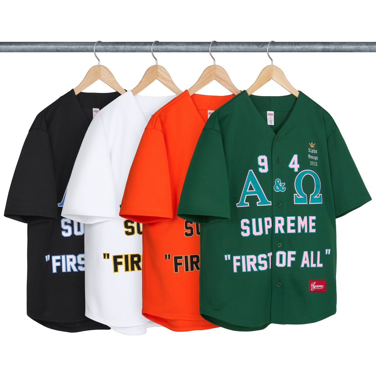 Alpha Omega Baseball Jersey ベースボール　　オメガ Alpha Omega Baseball Jersey - fall/winter 2024 - Supreme