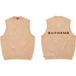 Supreme Chenille Sweater Vest (FW24) - Beige
