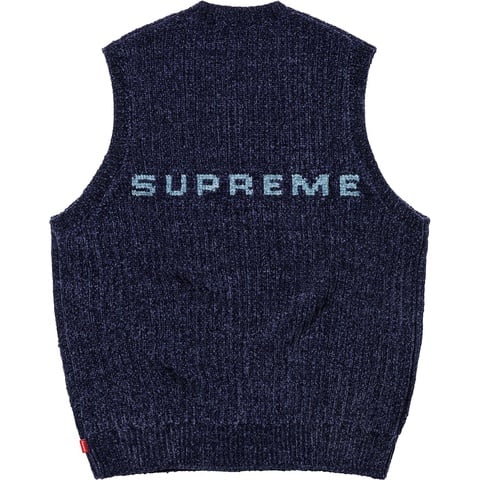 Supreme Chenille Sweater Vest - Navy