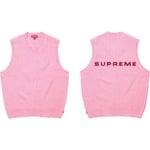 Supreme Chenille Sweater Vest (FW24) - Pink