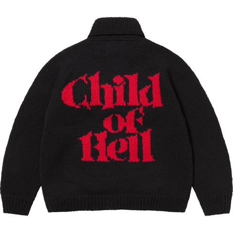 Supreme Child Of Hell Cowichan Sweater - Black