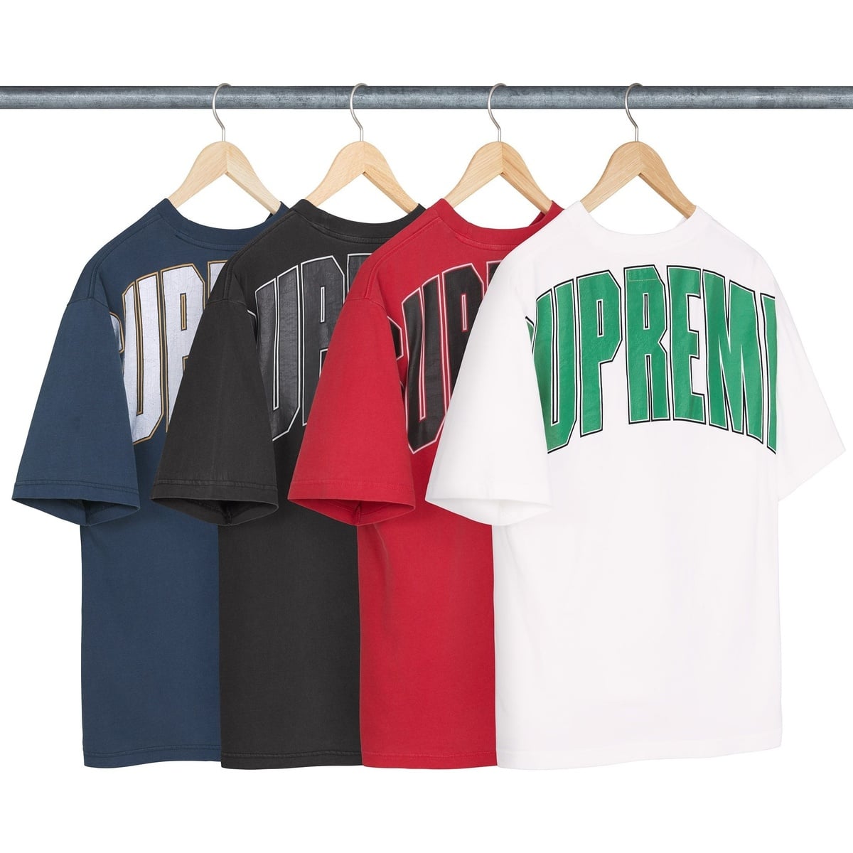 服/ファッション 19AW Supreme Chenille Arc Logo S/S Top Supreme Chenille Arc Logo Hooded Sweatshirt Navy Men's - SS17 - US
