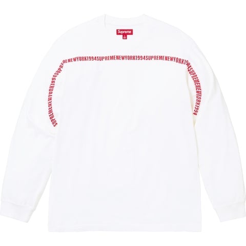 Supreme Intarsia Stripe L/S Top - White