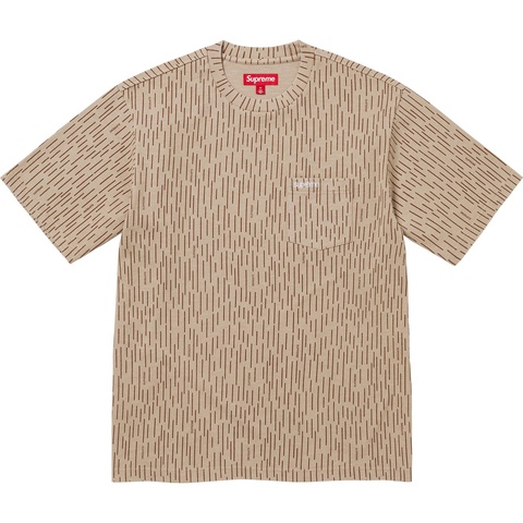 Supreme S/S Pocket Tee - Tan Raindrop